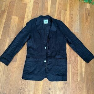 UNIF Black Linen Blazer Suit Jacket - M